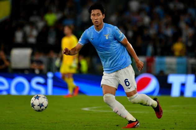 ROME, ITALY - SEPTEMBER 19: Daichi Kamada of SS Lazio during the UEFA Champions League match between SS Lazio and Atletico Madrid at Stadio Olimpico on September 19, 2023 in Rome, Italy. (Photo by Marco Rosi/Getty Images)