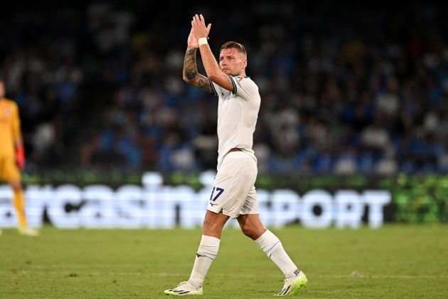 NAPLES, ITALY - SEPTEMBER 02: Ciro Immobile of SS Lazio during the Serie A TIM match between SSC Napoli and SS Lazio at Stadio Diego Armando Maradona on September 02, 2023 in Naples, Italy. (Photo by Francesco Pecoraro/Getty Images)