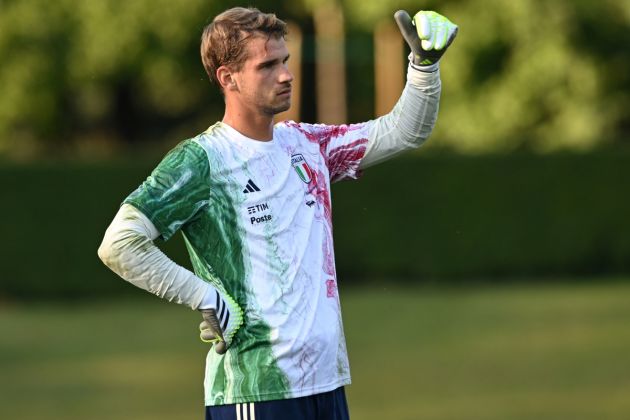 CAIRATE, ITALY - SEPTEMBER 10: Ivan Provedel of Italy in action during a Italy training session at Milanello on September 10, 2023 in Cairate, Italy. (Photo by Claudio Villa/Getty Images)