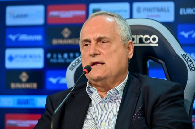 ROME, ITALY - AUGUST 03: SS Lazio President Claudio Lotito during the presse conference at the Formello sport centre on August 03, 2022 in Rome, Italy. (Photo by Marco Rosi - SS Lazio/Getty Images)