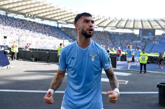 ROME, ITALY - OCTOBER 08: Valentin Castellanos of SS Lazio celebrates a second goal during the Serie A TIM match between SS Lazio and Atalanta BC at Stadio Olimpico on October 08, 2023 in Rome, Italy. (Photo by Marco Rosi - SS Lazio/Getty Images)