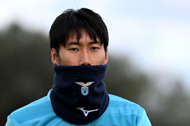ROME, ITALY - NOVEMBER 06: Daichi Kamada of SS Lazio during a training session, ahead of their UEFA Champions League group E match against Feyenoord, at Formello sport centre on November 06, 2023 in Rome, Italy. (Photo by Marco Rosi - SS Lazio/Getty Images)