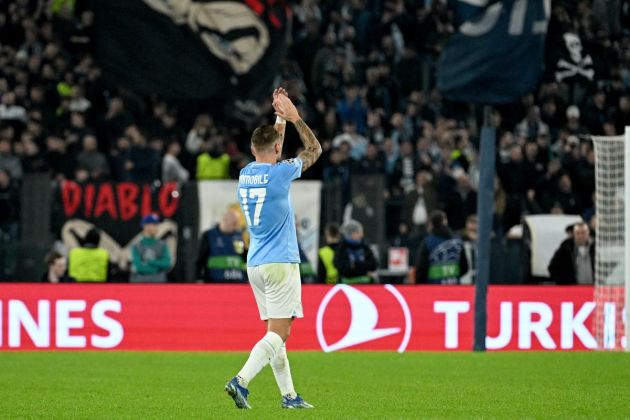 ROME, ITALY - NOVEMBER 07: Ciro Immobile of SS Lazio during the UEFA Champions League match between SS Lazio and Feyenoord at Stadio Olimpico on November 07, 2023 in Rome, Italy. (Photo by Marco Rosi - SS Lazio/Getty Images)