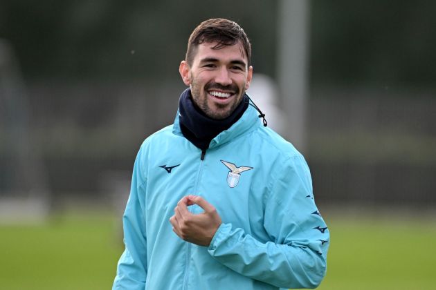 ROME, ITALY - NOVEMBER 06: Alessio Romagnoli of SS Lazio during a training session, ahead of their UEFA Champions League group E match against Feyenoord, at Formello sport centre on November 06, 2023 in Rome, Italy. (Photo by Marco Rosi - SS Lazio/Getty Images)
