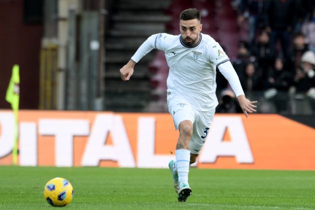 SALERNO, ITALY - NOVEMBER 25: Mario Gila of SS Lazio in action during the Serie A TIM match between US Salernitana and SS Lazio at Stadio Arechi on November 25, 2023 in Salerno, Italy. (Photo by Marco Rosi - SS Lazio/Getty Images)