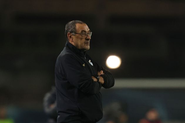 EMPOLI, ITALY - DECEMBER 22: Maurizio Sarri manager of SS Lazio looks on during the Serie A TIM match between Empoli FC and SS Lazio at Stadio Carlo Castellani on December 22, 2023 in Empoli, Italy. (Photo by Gabriele Maltinti/Getty Images)