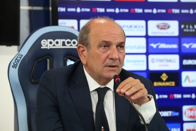 ROME, ITALY - AUGUST 25: SS Lazio Sport Director Angelo Fabiani attends a press conference at Formello sport centre on August 25, 2023 in Rome, Italy. (Photo by Paolo Bruno/Getty Images)