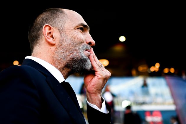 GENOA, ITALY - APRIL 19: Igor Tudor, head coach of Lazio, reacts prior to kick-off in the Serie A TIM match between Genoa CFC and SS Lazio at Stadio Luigi Ferraris on April 19, 2024 in Genoa, Italy. (Photo by Simone Arveda/Getty Images)