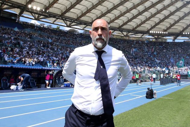 ROME, ITALY - MAY 12: Igor Tudor, Head Coach of SS Lazio, looks on prior to the Serie A TIM match between SS Lazio and Empoli FC at Stadio Olimpico on May 12, 2024 in Rome, Italy. (Photo by Paolo Bruno/Getty Images)