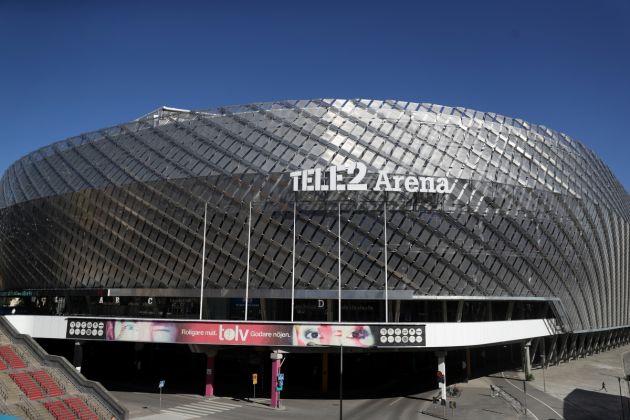 STOCKHOLM, SWEDEN - JUNE 14: A general view outside the stadium prior to the Allsvenskan match between Hammarby IF and Ostersunds FK at Tele2 Arena on June 14, 2020 in Stockholm, Sweden. (Photo by Linnea Rheborg/Getty Images)