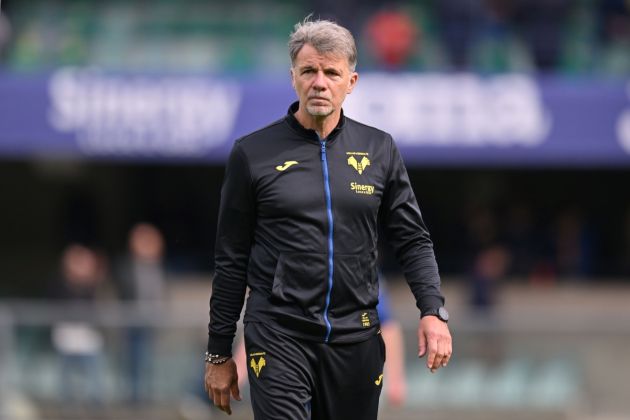 VERONA, ITALY - MARCH 03: Marco Baroni head coach of Hellas Verona looks on during the Serie A TIM match between Hellas Verona FC and US Sassuolo - Serie A TIM at Stadio Marcantonio Bentegodi on March 03, 2024 in Verona, Italy. (Photo by Alessandro Sabattini/Getty Images)