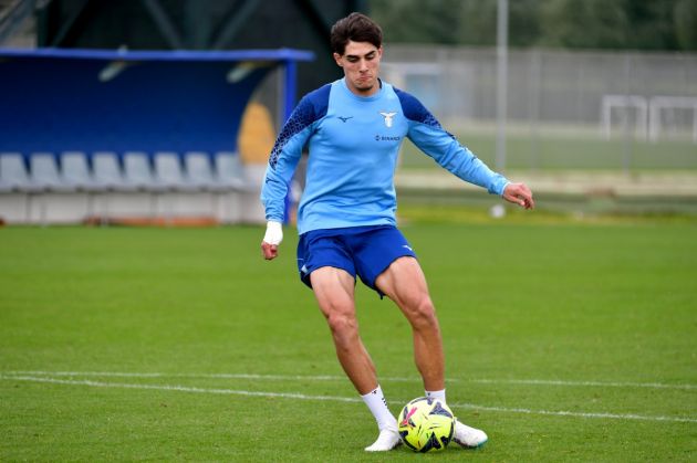 ROME, ITALY - MARCH 30: Matteo Cancellieri of SS Lazio during the SS Lazio training session at the Formello sport centre on March 30, 2023 in Rome, Italy. (Photo by Marco Rosi - SS Lazio/Getty Images)