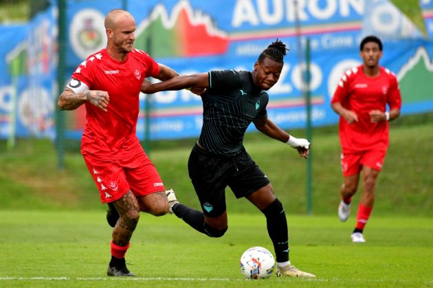 AURONZO DI CADORE, ITALY - JULY 21: Tijjani Noslin of SS Lazio during the match between SS Lazio and Triestina Pre-season friendly on July 21, 2024 in Auronzo di Cadore, Italy. (Photo by Marco Rosi - SS Lazio/Getty Images)