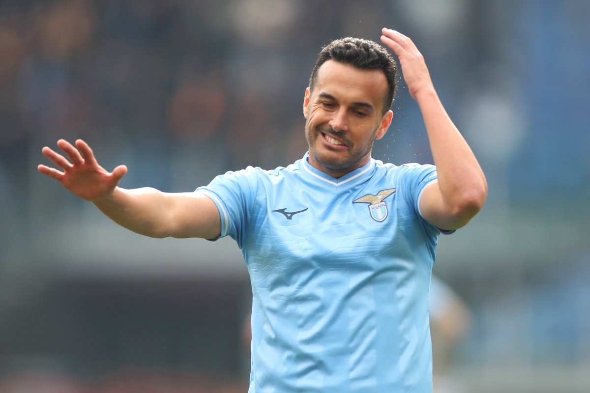 ROME, ITALY - JANUARY 14: Pedro of SS Lazio reacts during the Serie A TIM match between SS Lazio and US Lecce - Serie A TIM at Stadio Olimpico on January 14, 2024 in Rome, Italy. (Photo by Paolo Bruno/Getty Images)