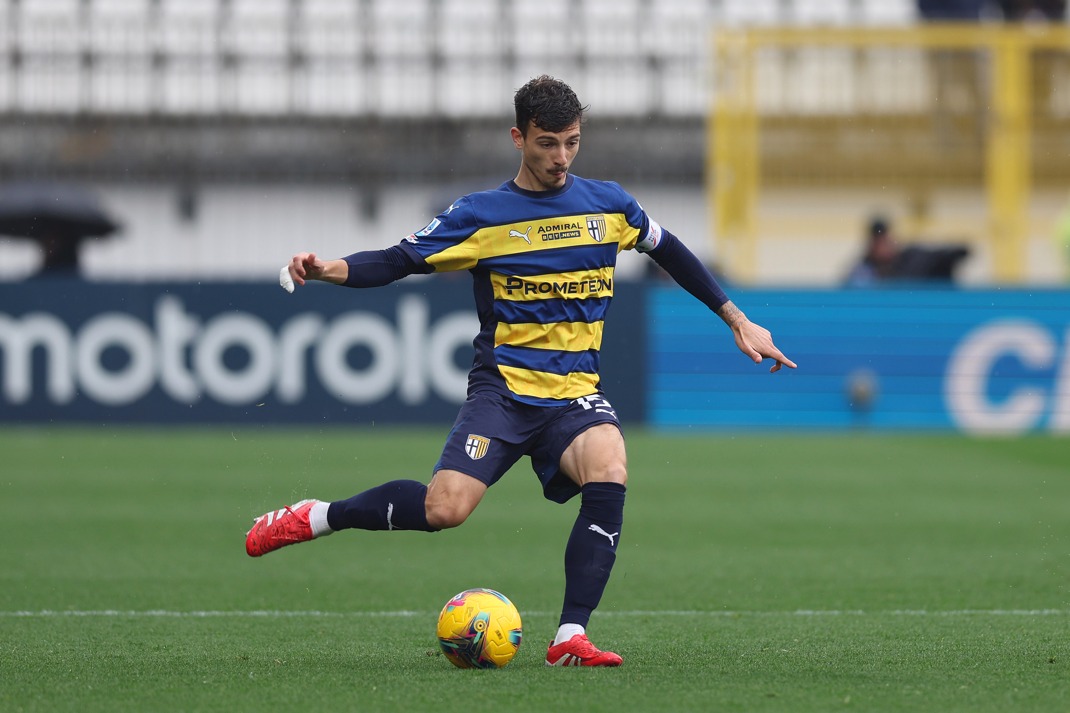 Enrico Delprato in action for Parma