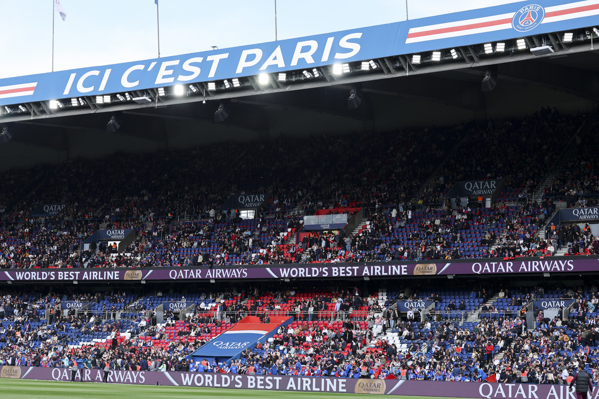 PSG fans at Le Parc des Princes