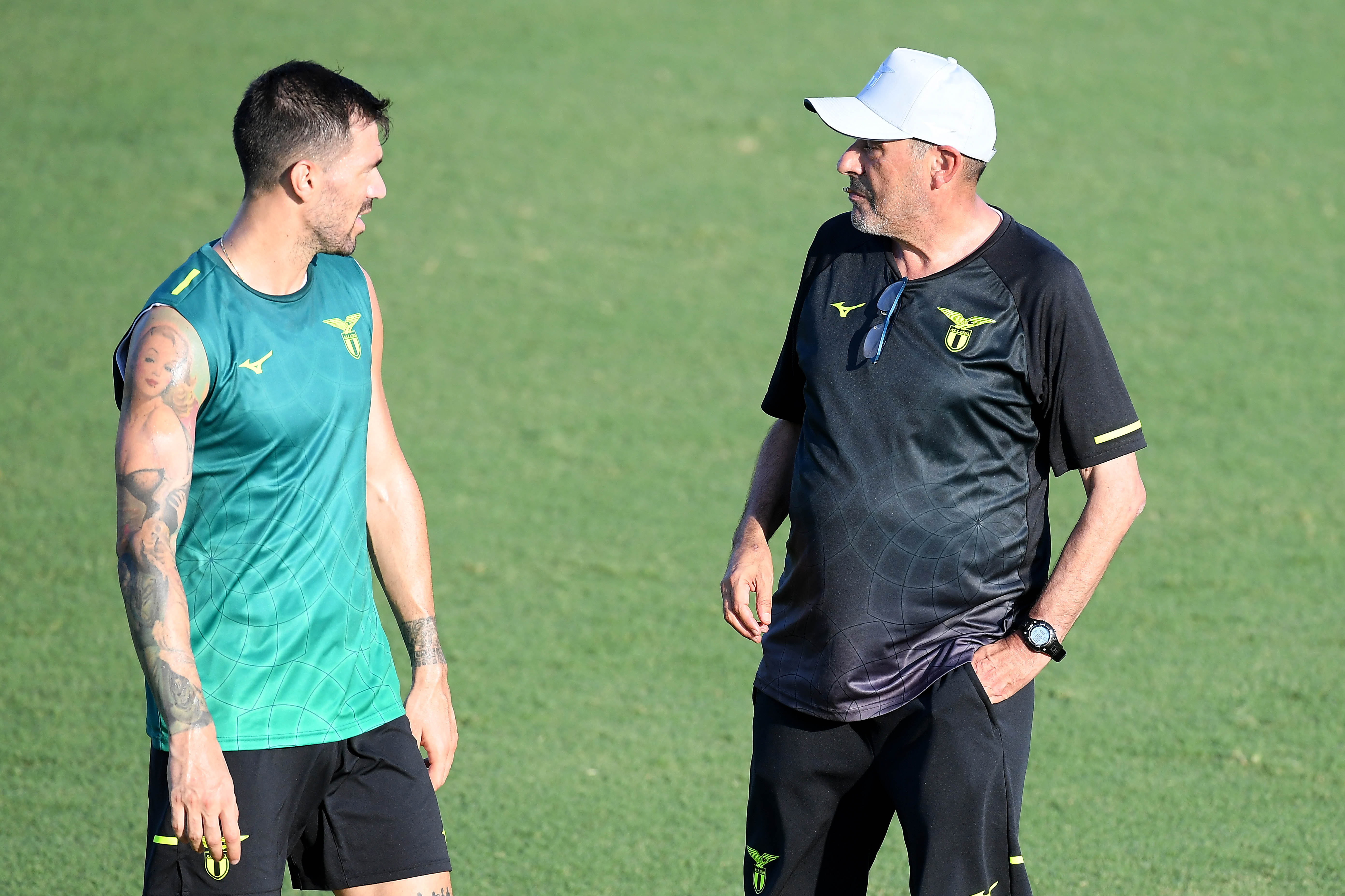 Alessio Romagnoli and Maurizio Sarri