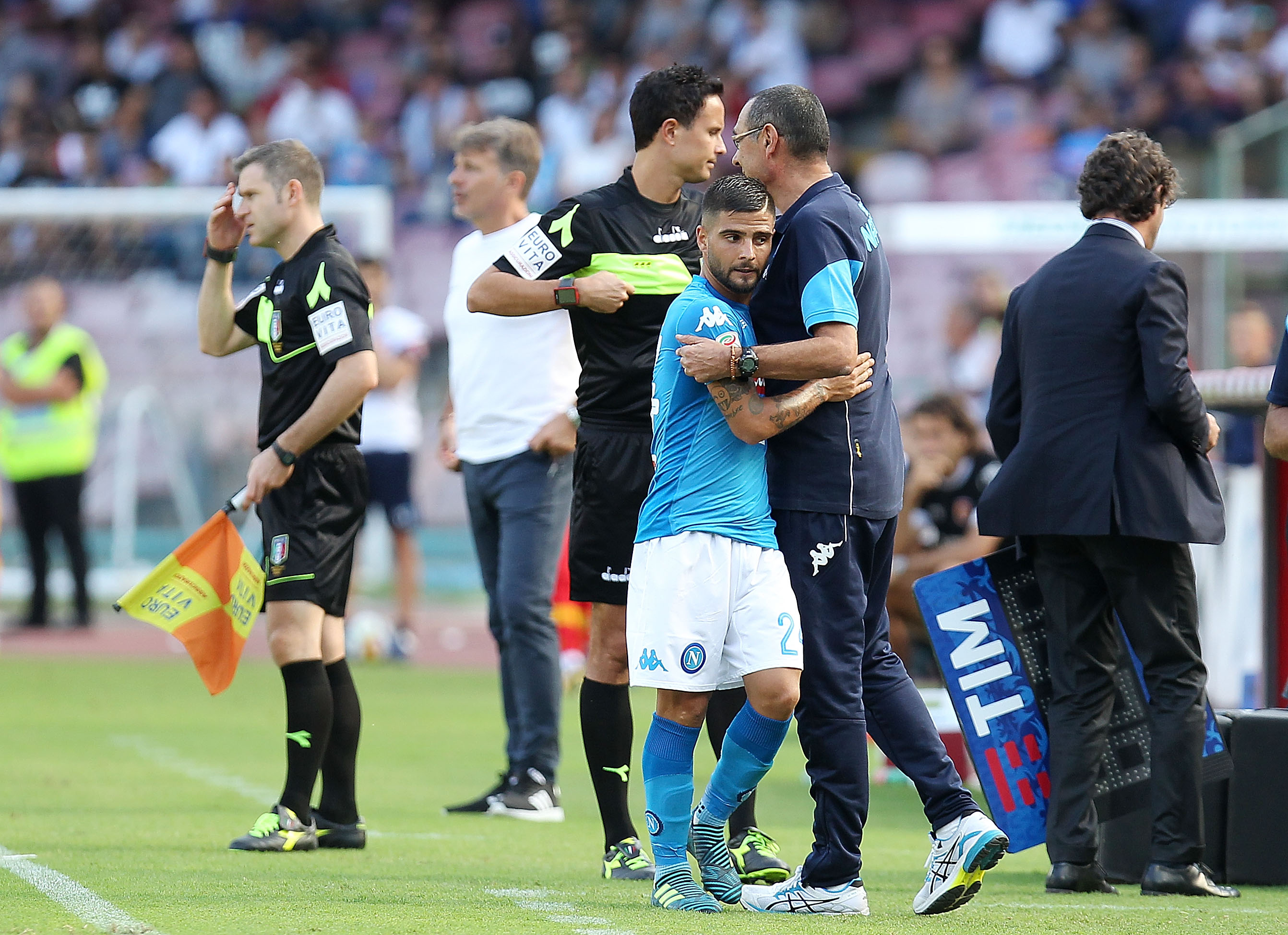 Maurizio Sarri and Lorenzo Insigne