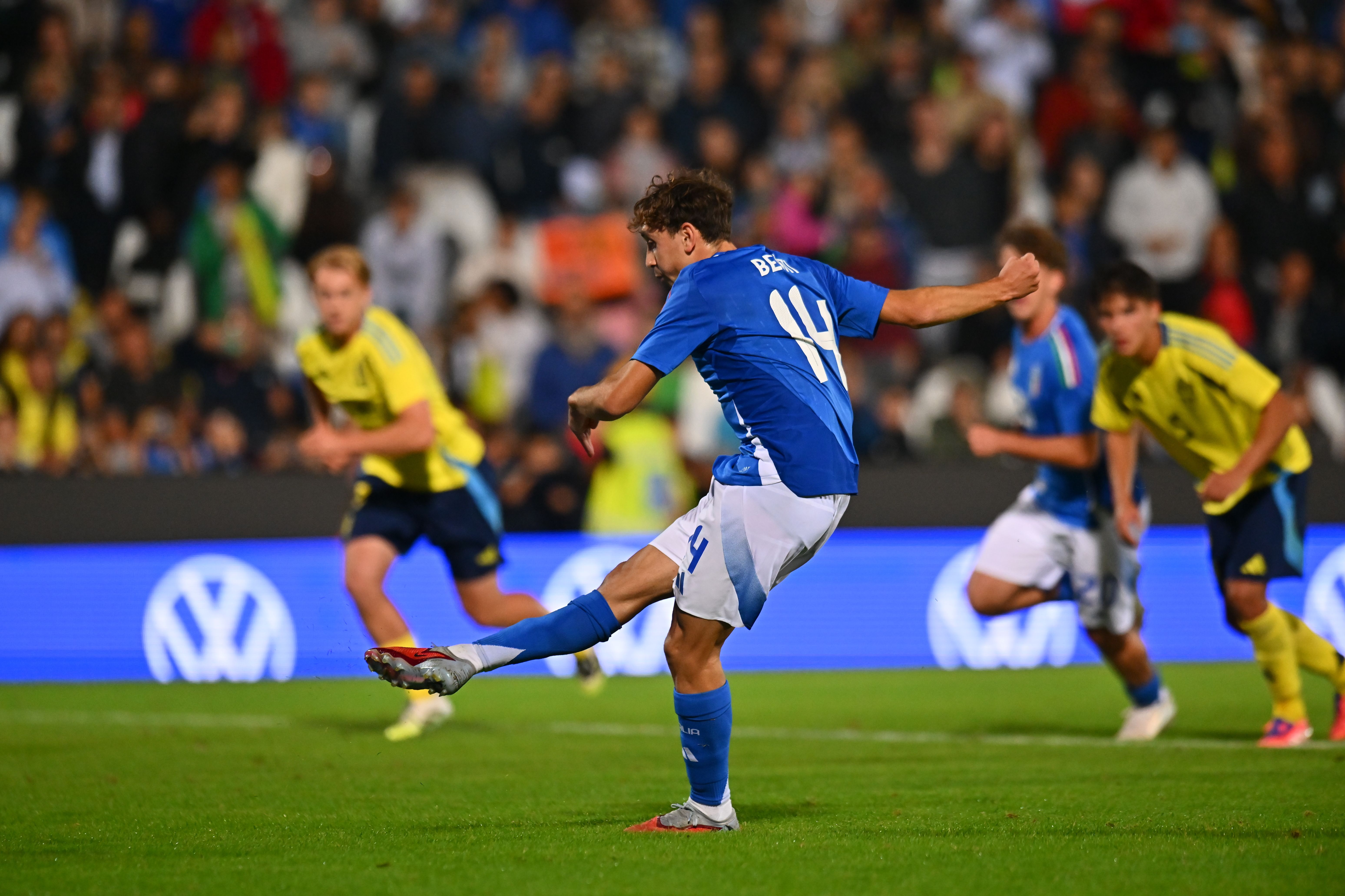 Tommaso Berti in action for Italy U21