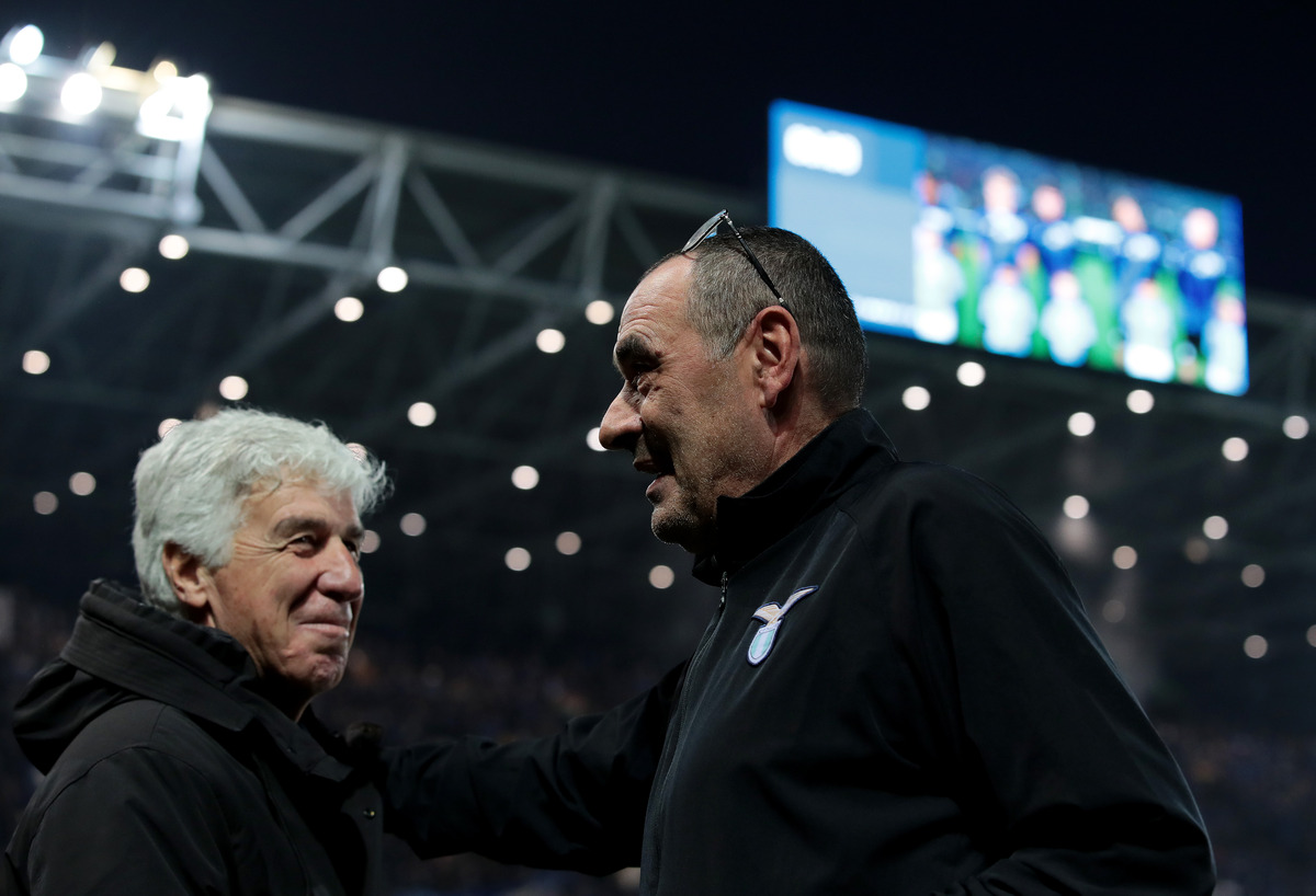 Gian Piero Gasperini and Maurizio Sarri