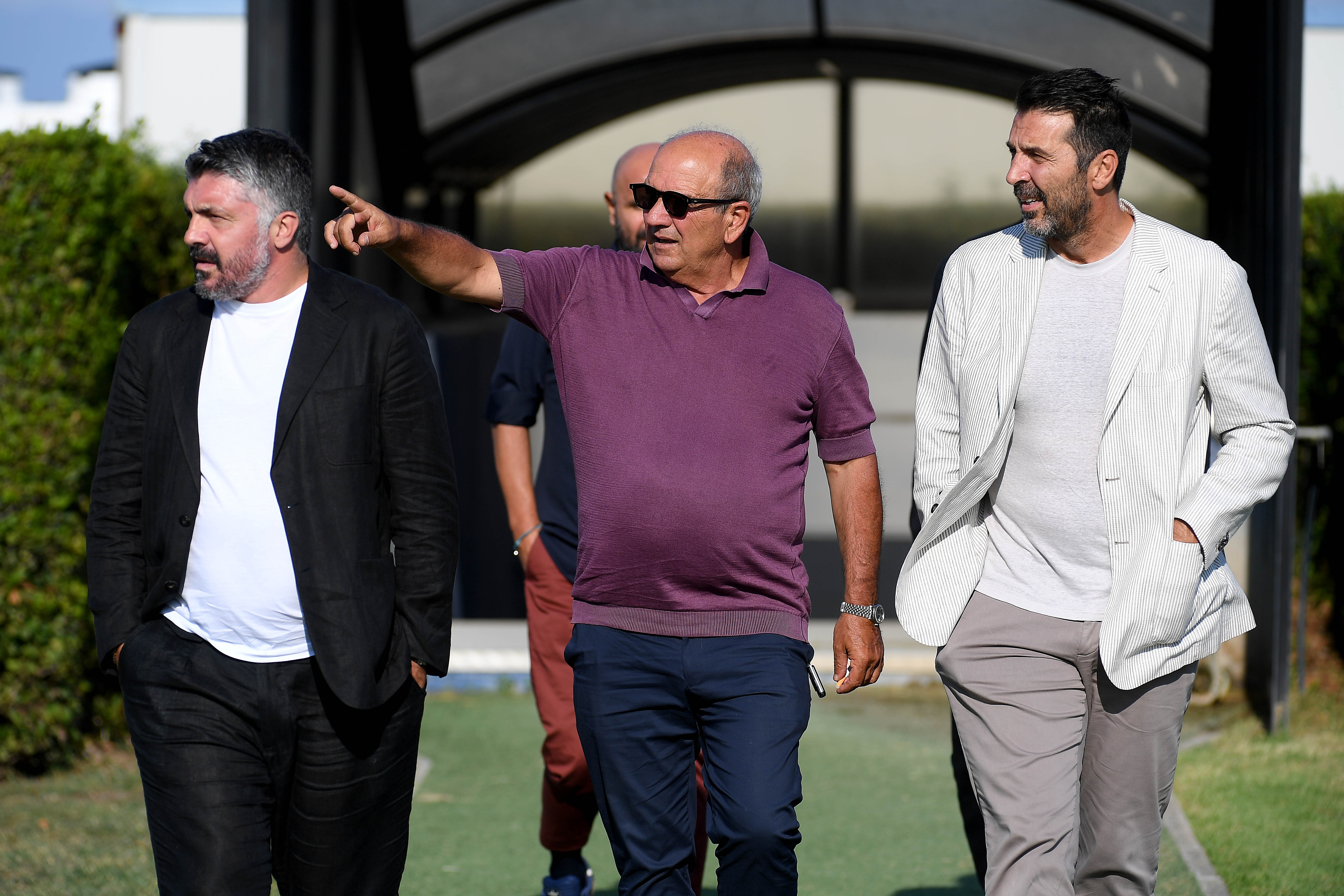 Gennaro Gattuso, Angelo Fabiani and Gigi Buffon